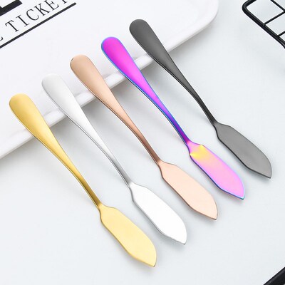 Butter Knife Cheese Dessert Jam Cream Gold Rose Knifes 抹刀