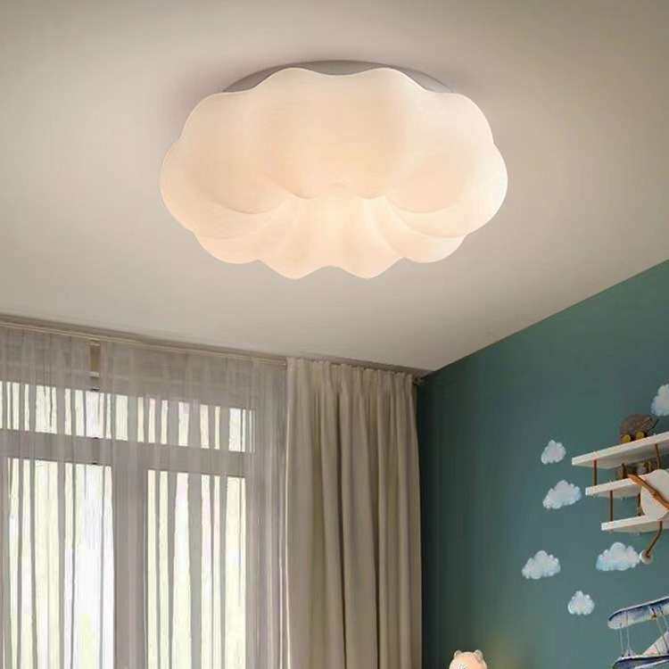 法式奶油云朵吊灯儿童房童趣南瓜灯吸吊两用卧室主灯可爱温馨吊灯