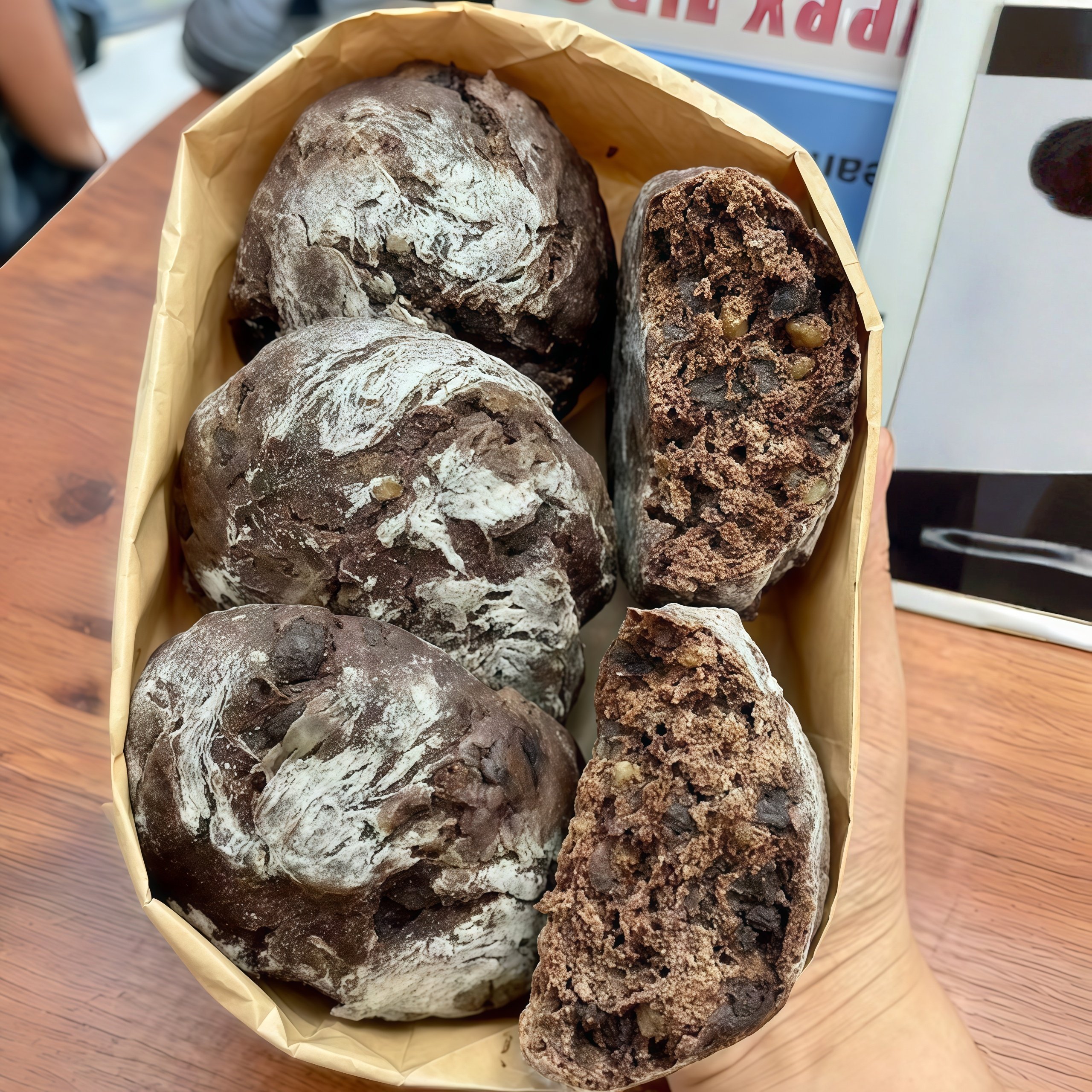 全麦代餐面包净重2斤布朗尼欧包全麦黑巧纯脂面包早餐全麦抗饿代