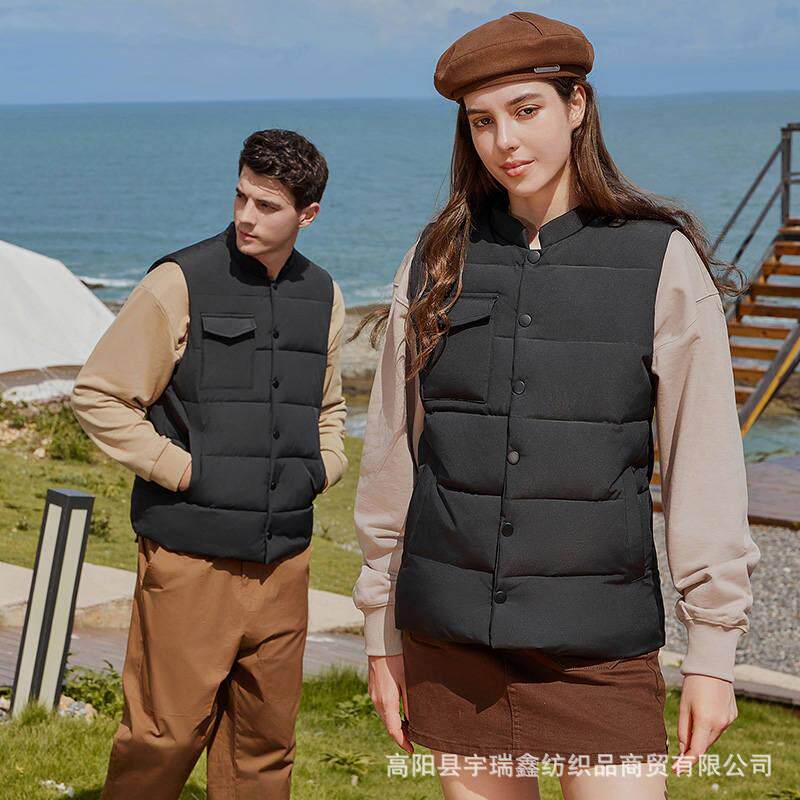 秋冬外穿保暖马夹休闲羽绒棉马甲加厚绒背心坎肩男女户外旅行外套