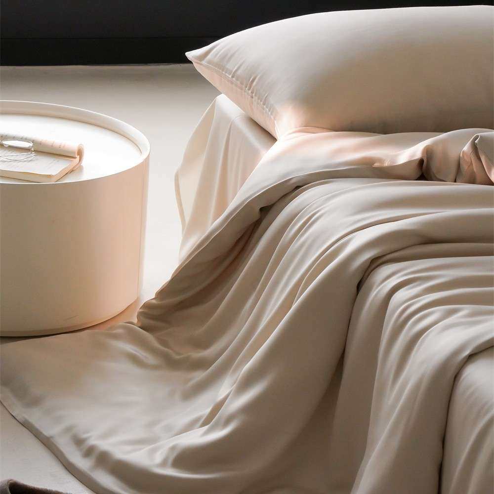 超细旦兰精天丝四件套高端纯色被套床单丝滑凉感1.8m夏季床品