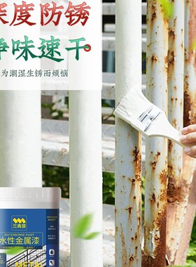 三青水性金属漆环保自刷防锈室内外铁铝门窗栏杆翻新改色底漆面漆