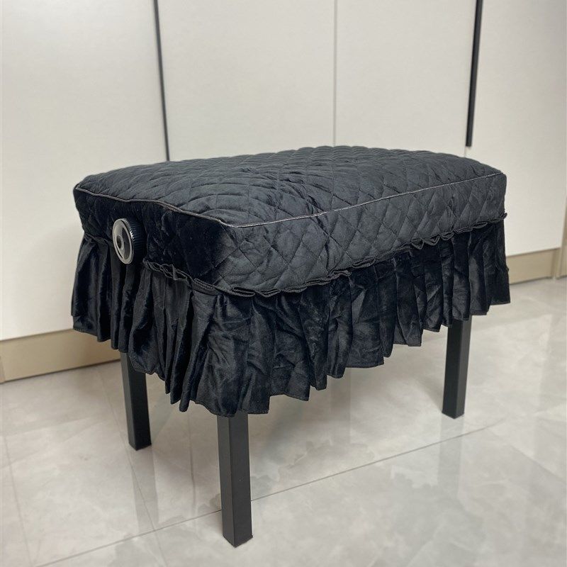 加厚夹棉钢琴凳罩升降琴凳套单人凳罩双人丝绒凳罩防尘防滑琴凳罩