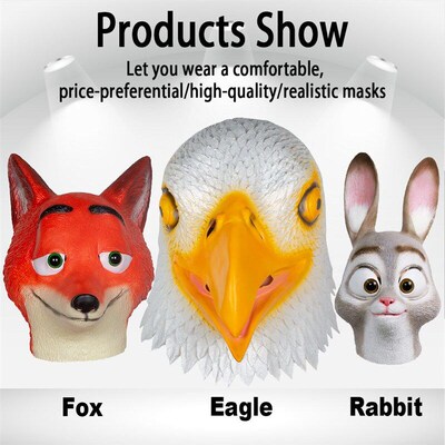 Animal Mask Unicorn Horse Mask Deluxe Novelty Halloween Cost