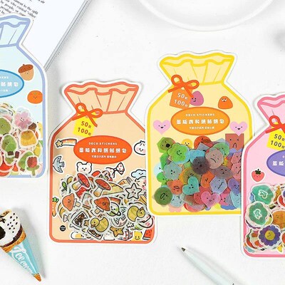 100pcs/lot Patterns Cute stickers Girly heart Decorative Sim