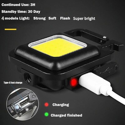 New Portable Mini LED Flashlight Work Light Pocket Flashligh