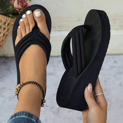Lightweight Wedge Flip Flops for Women Fashion Clip Toe