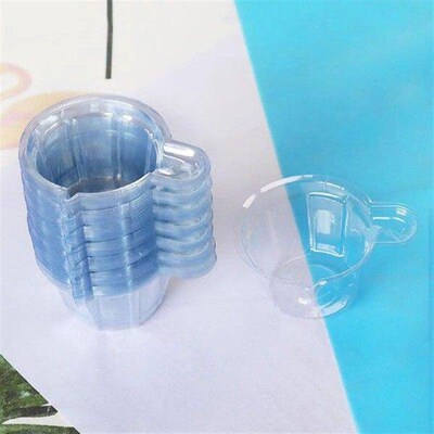 Bulk 100 Pieces Plastic Disposable Cups for Epoxy Resin Mold