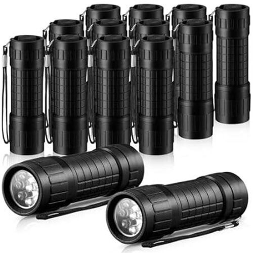 yisncka 18 Pack Mini Flashlights Bulk 9-LED Mini Flashlig