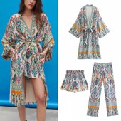 ShortPant Printed Long 2023 Set Blet With Shirt Women