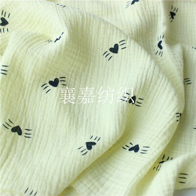Doublelayer Gauze Printed 100 Cotton Crepe Kids Clothing Fab