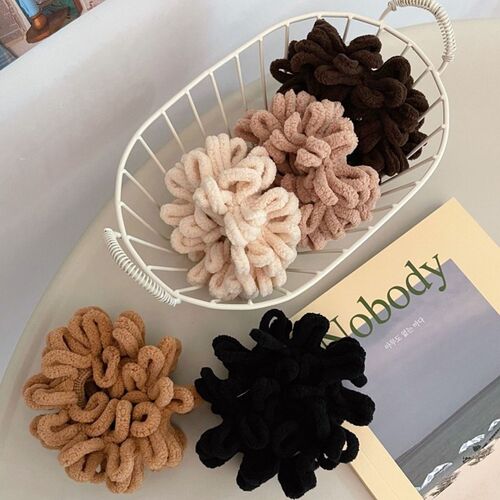Vintage Women Girls Cute Knitting Solid Elastic Hair Bands C