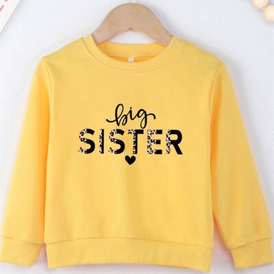Blue Sweatshirt Kids Comfy  Four SeaosnsHot Sell Print Big S