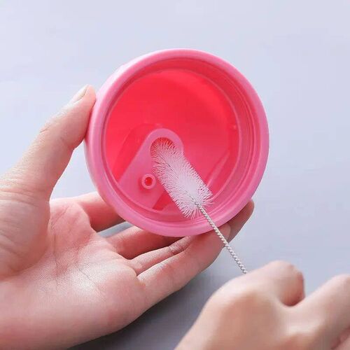 Bottle Clean Brush 10pcs Set Stainless Steel Soft Hair Brush