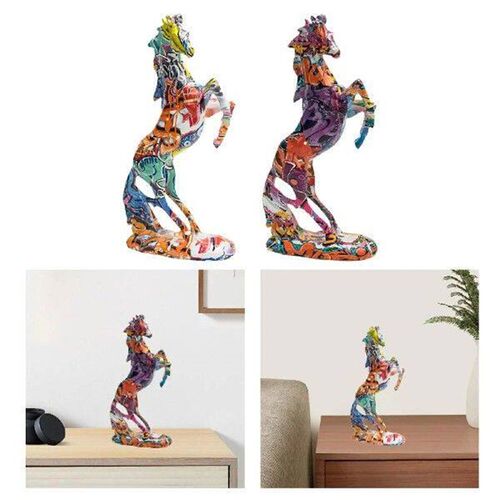 Resin Horse Statue for Shelf Decor Desktop Collection