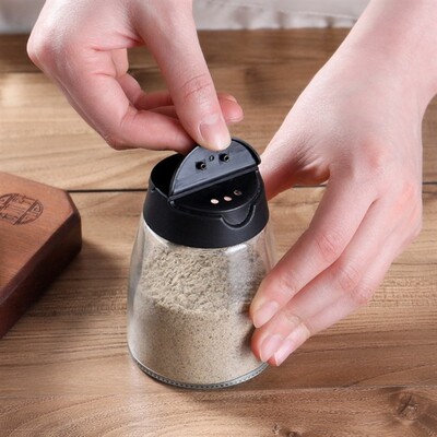 4 glass seasoning container set seasoning box salt container