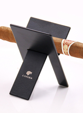 Stainless Steel Foldable Cigar Holder Cohiba Black Ashtray