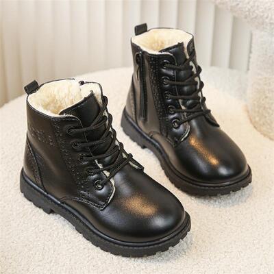 Boys Shoes Boots Childrens Leather Shoes Soft-soled Girls