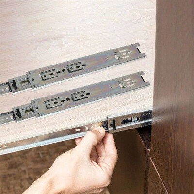 2 Pcs Cold Rolled Steel Drawer Slides 10 Inch Galvanized