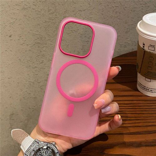 Matte Candy Magneti Wireless Charge Transparent Case For iPh