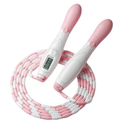 Beaded Jump Rope Plastic Segmented Jump Rope with Counter So