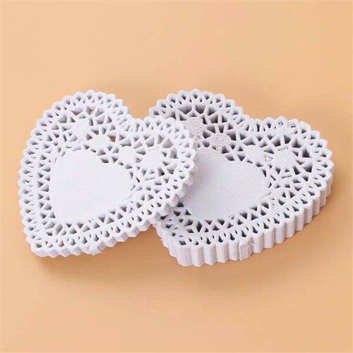 250 Pcs Cake Baking Paper Mats Food Doilies Lace Heart