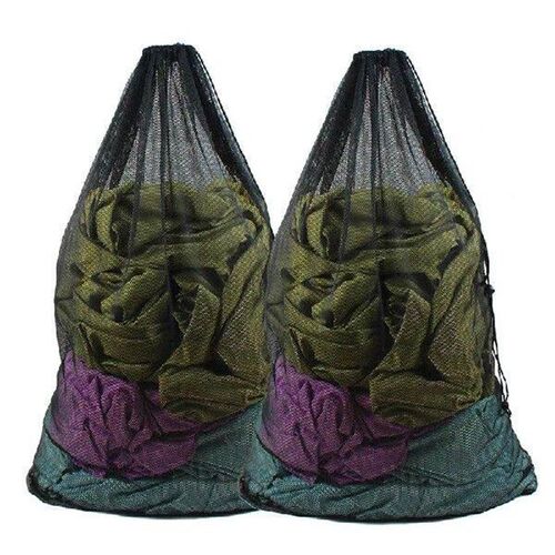 Solid Color Drawstring Laundry Bag Large Size Laundry Mesh
