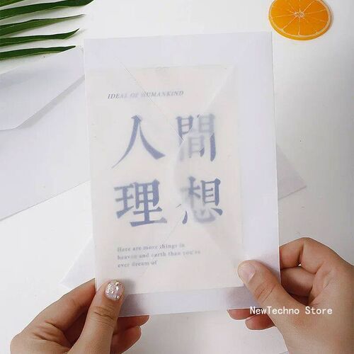 Transparent Sulfuric Acid Paper Envelope Vintage Wedding Pos