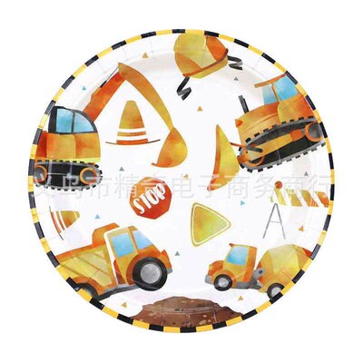 Amazon engineering vehicle theme birthday party decoration
