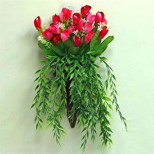 3 Pcs Hanging Basket Imitation Rattan Wall Flower Plant