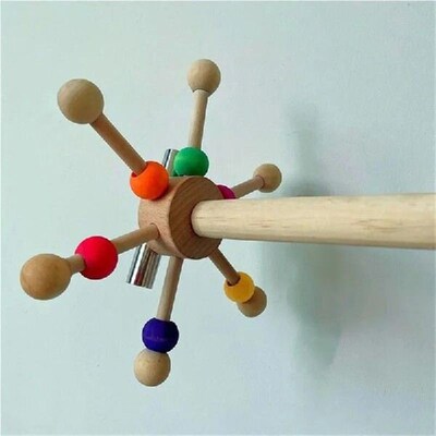 Wooden Sun Shaped Parrot Chewing Toy Educational Supplies