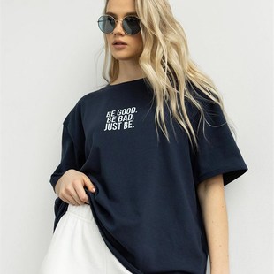 Hirsionsan Simple Loose Letter Printed T-shirt For Women 202