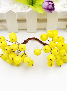 40heads Artificial Fruit Glass Berries Stamen Cheap Fake Flo