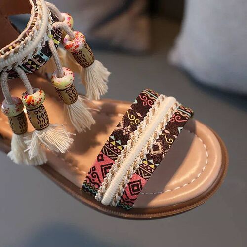 Girls Gladiator Sandals Princess Sweet Kids Beach Shoes Kids