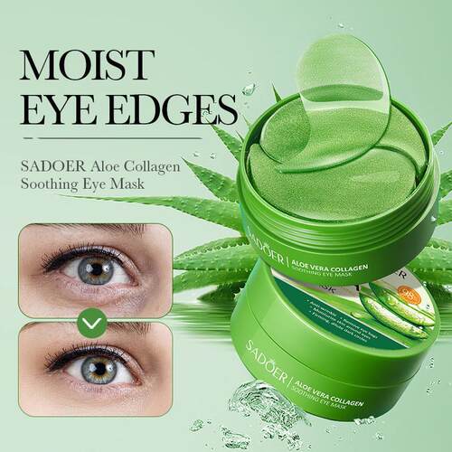 Aloe vera eye mask collagen improves dark circles  芦荟眼膜