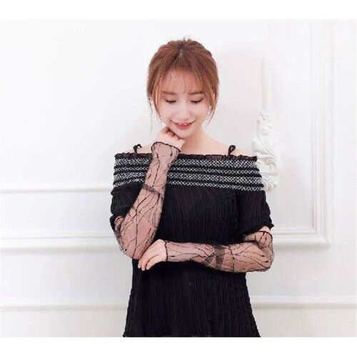 Korean Style Women Summer Fishnet Dual Function Silk