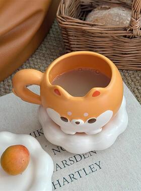 Shiba Inu Ceramic Mug and Saucer Set Perfect Birthday Gift