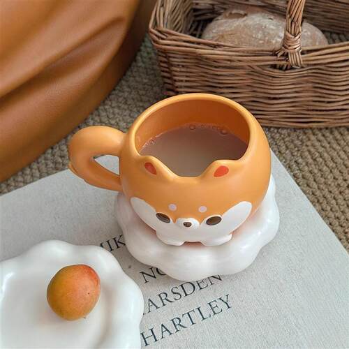 Shiba Inu Ceramic Mug and Saucer Set Perfect Birthday Gift