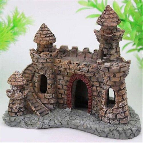 Polyresin Tower Castle Aquarium Ornament Fish Tank
