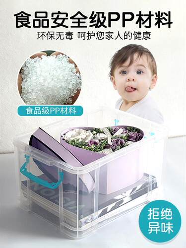 Storage box plastic box transparent dormitory organize boxes