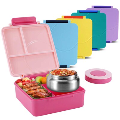 Four-Grid Lunch Box With Insulated Soup, For Teenagers And W