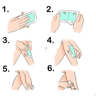 24Pcs Hair Removal Tool Wax Strips Waxing Wipe Sticker for