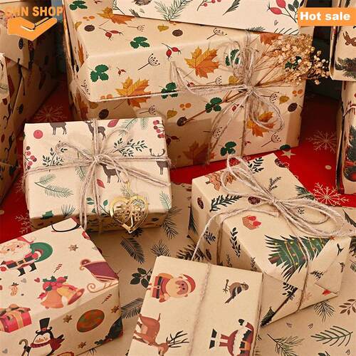 Christmas wrapping paper,Mini Roll,Gift paper wrapper