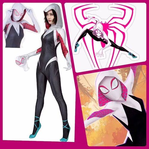 Cafele New Gwen Stacy Spider Gwen Cosplay Costumes for Women
