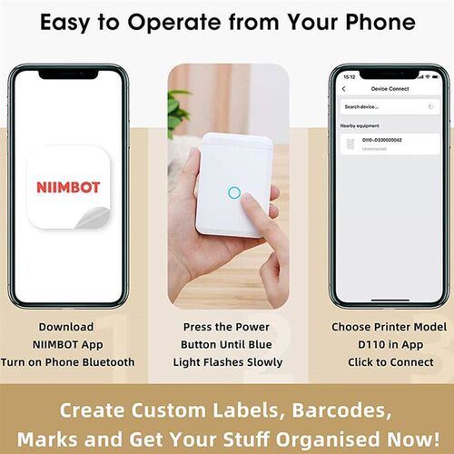 Niimbot D110  Portable Thermal Printer Without Ink Self-Adhe