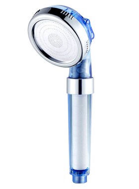 Shower head purification filter element power showerhead