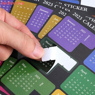 2024 Month Calendar Self-Stick Index Stickers Planner Colorf