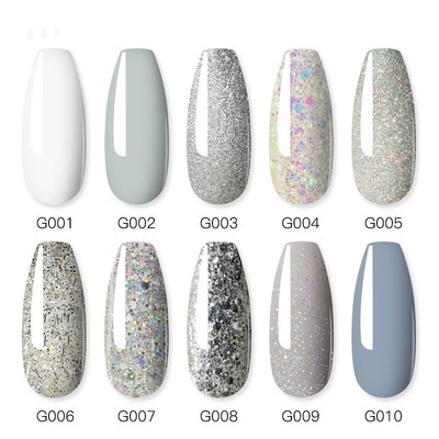 Nail Gel Polish UV LED Lamp Shiny Semi-permanent Glitter