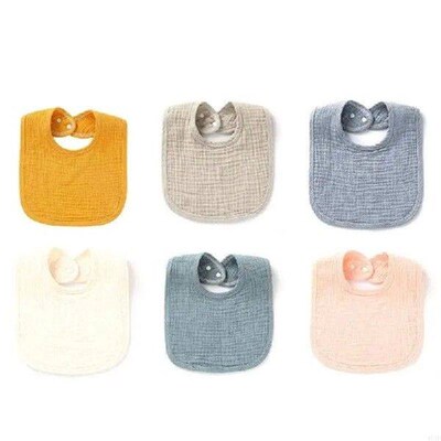 WXTD Baby Feeding Drool Bibs Infants 4-layers Cotton Gauze