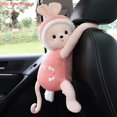 Cute Cartoon Car Tissue Box Creative Lovely Rabbit Short Plu